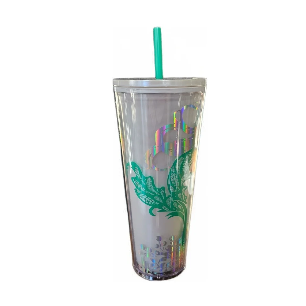 Starbucks 2022 Holiday Mermaid Iridescent Siren Cold Cup 24 oz Cold Tumbler